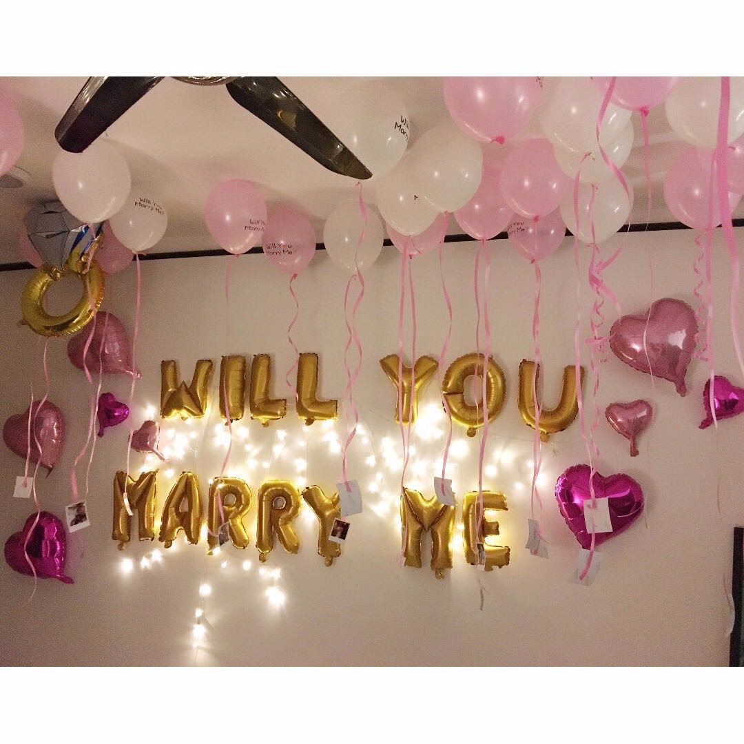 Ready Stock Will You Marry Me Propose Balloon Decoration Set