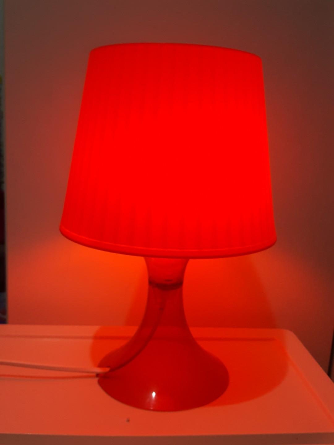 Ikea Red Table Lamp Furniture Home Decor Lighting