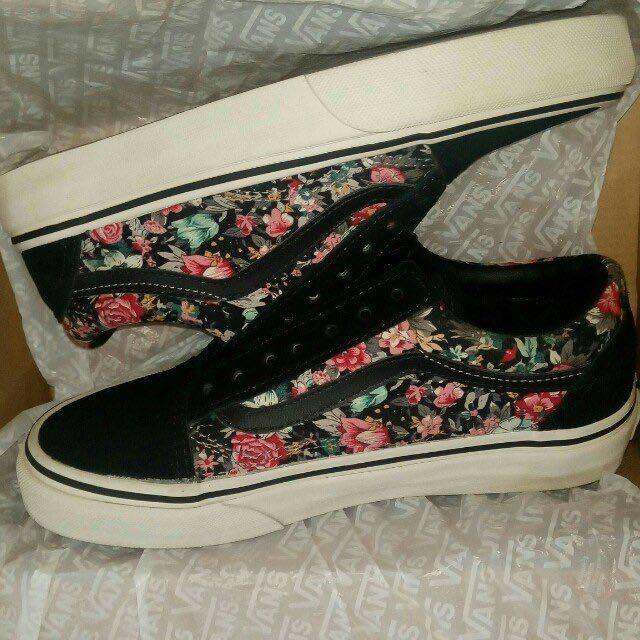 multi floral authentic vans