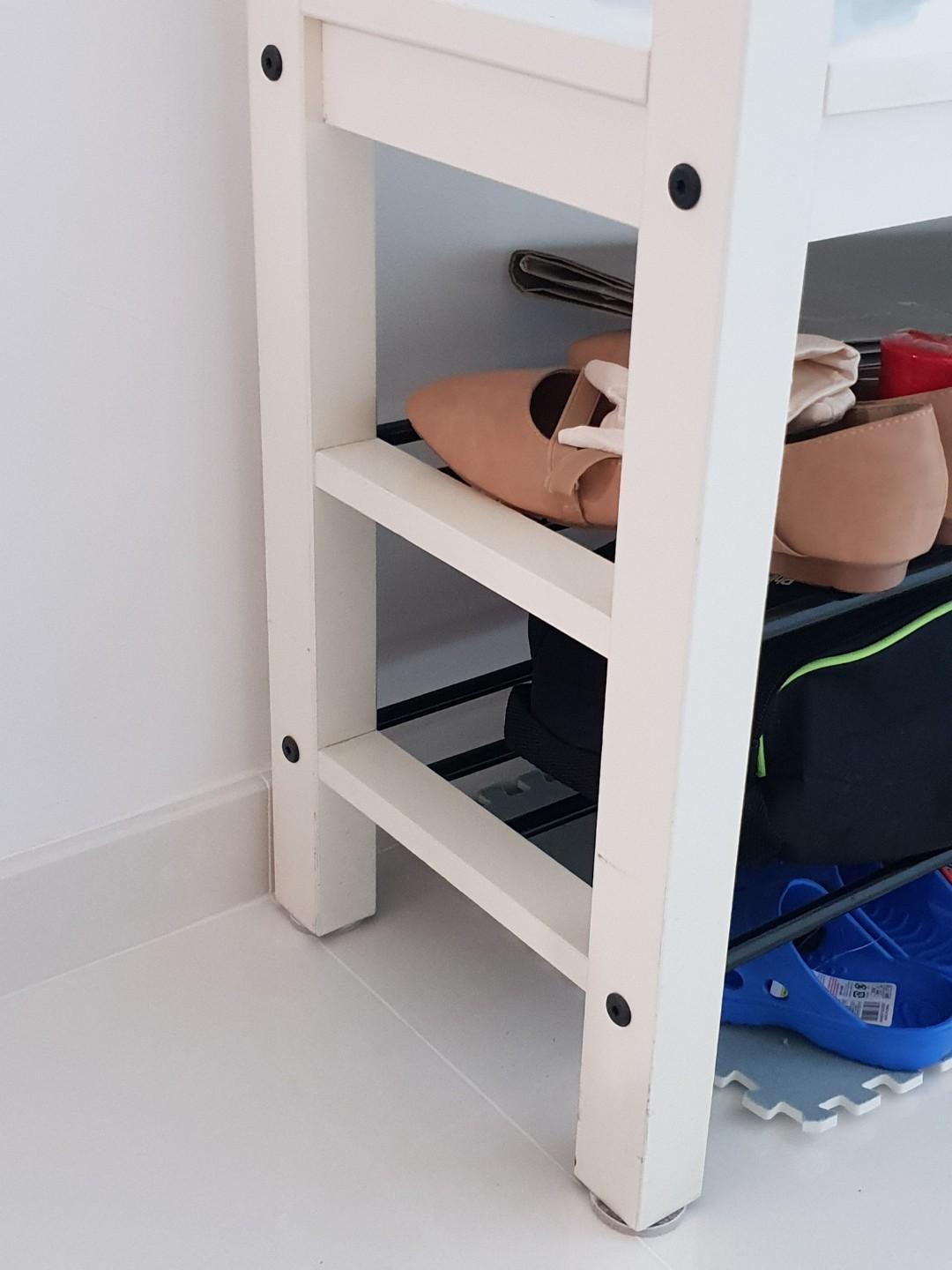 White Ikea Hemnes Bench With Shoe Storage Furniture Others On