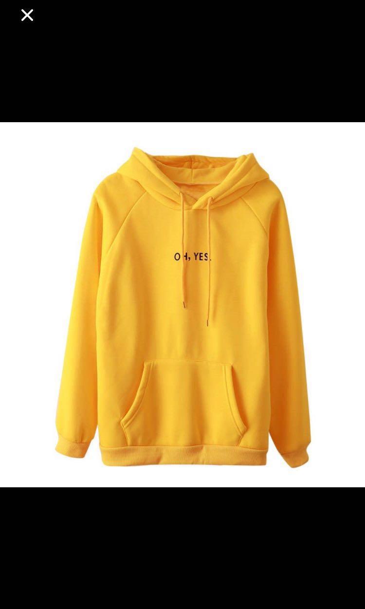 hoodie jacket yellow