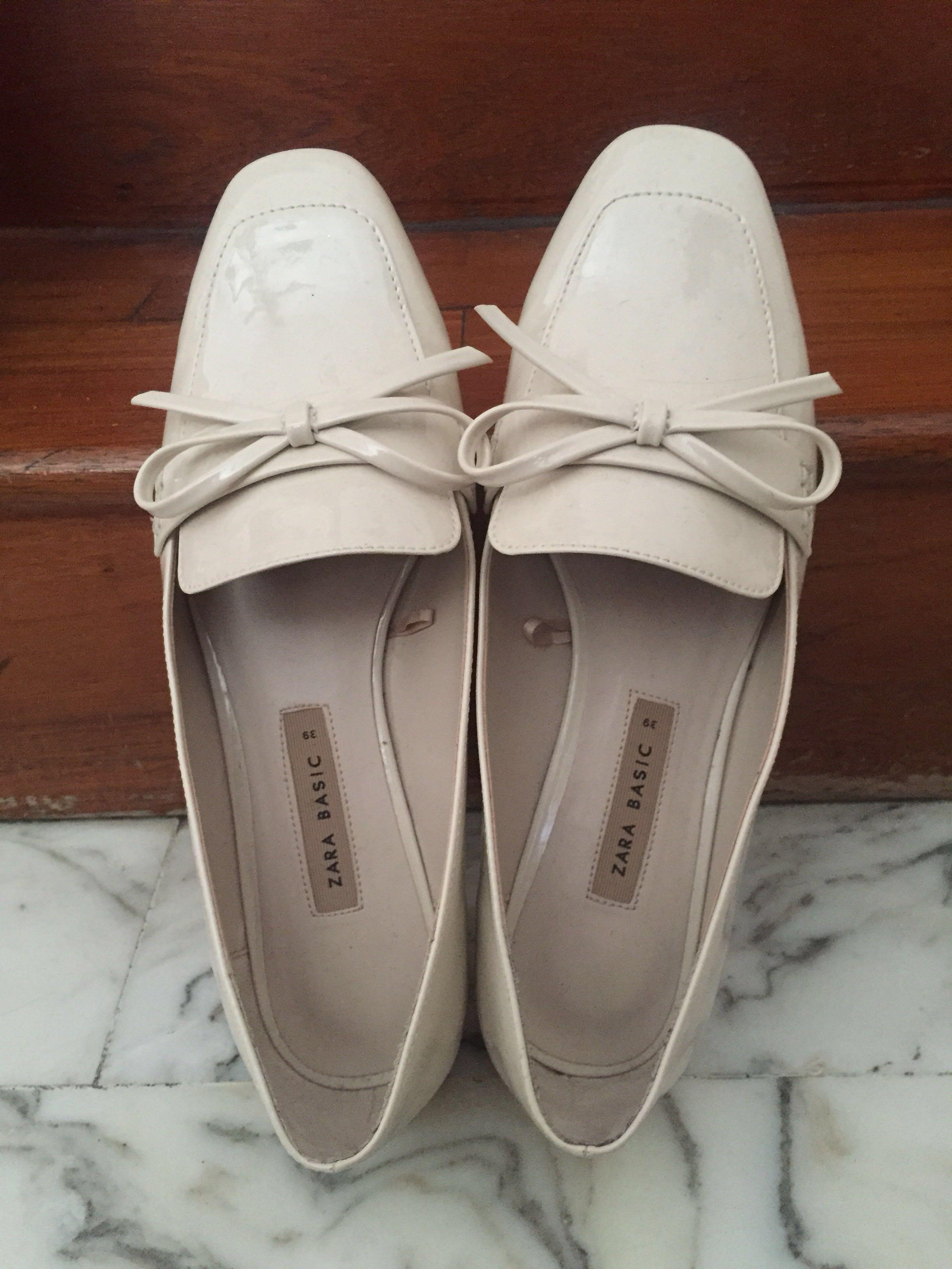 zara cream shoes