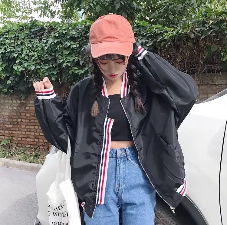 Korean Girls Bomber Coat Aesthetic Women's Bomber Jacket