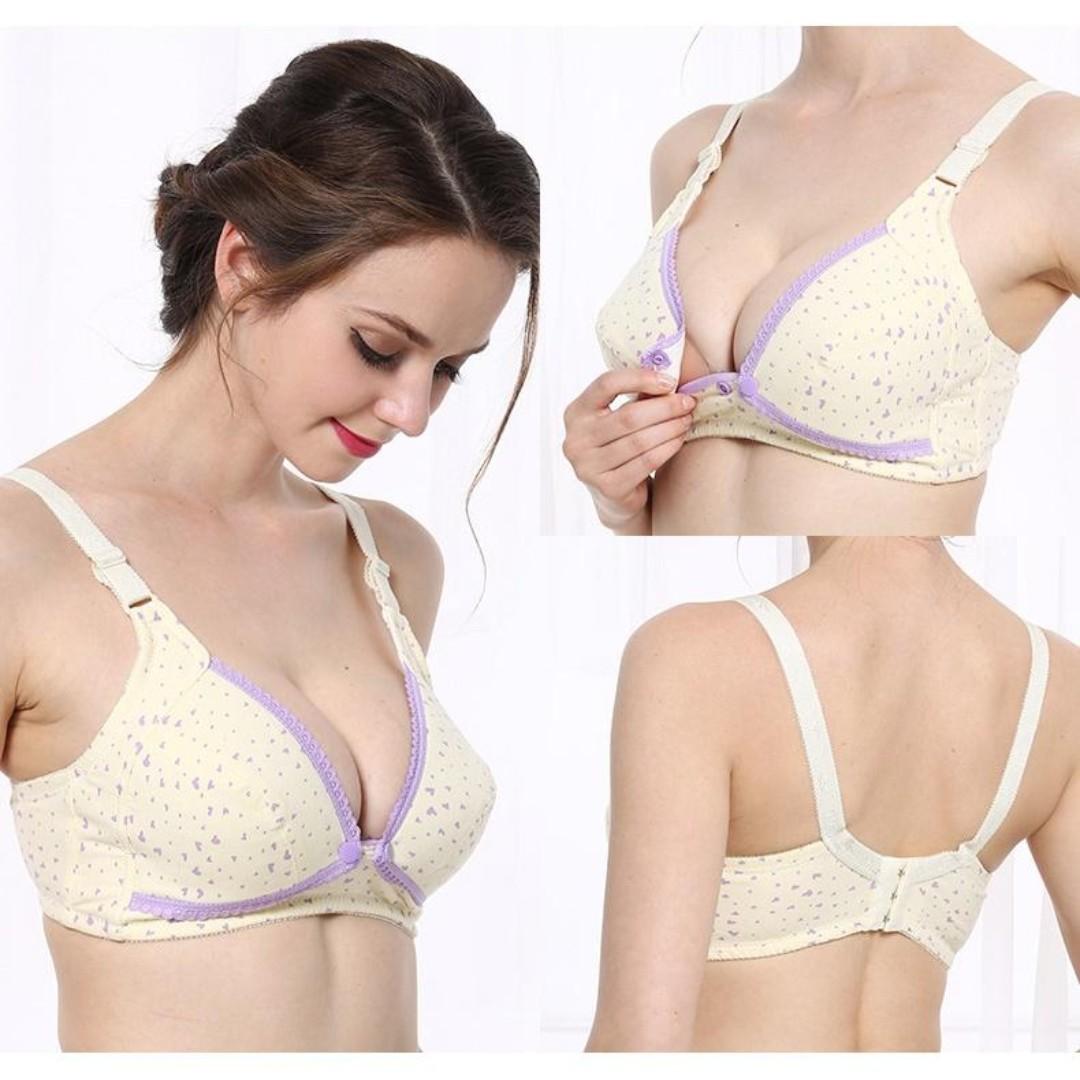 $9 Five Colour Options Brand New Ready Stock Front-Open Maternity Nursing  Bra (Sizes 75B / 80B / 85B / 90C)