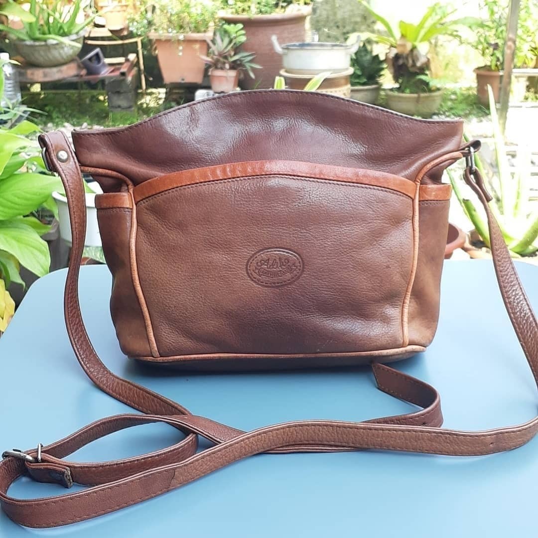 soft leather sling bag