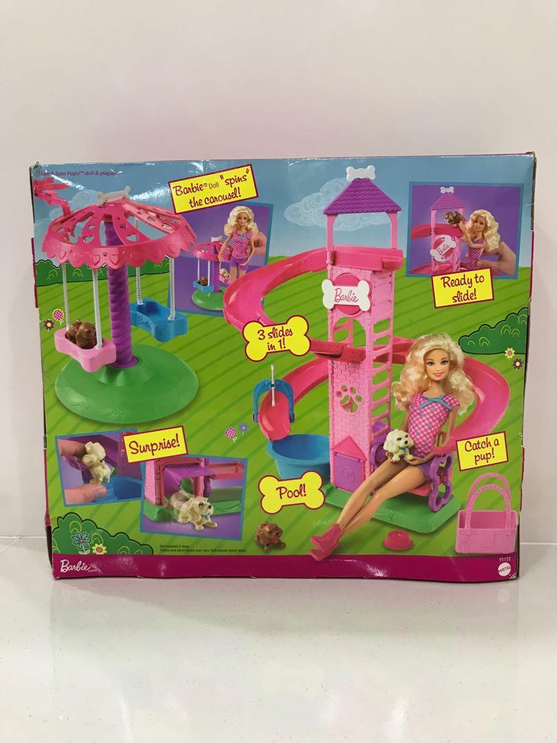 barbie slide and spin puppy pool