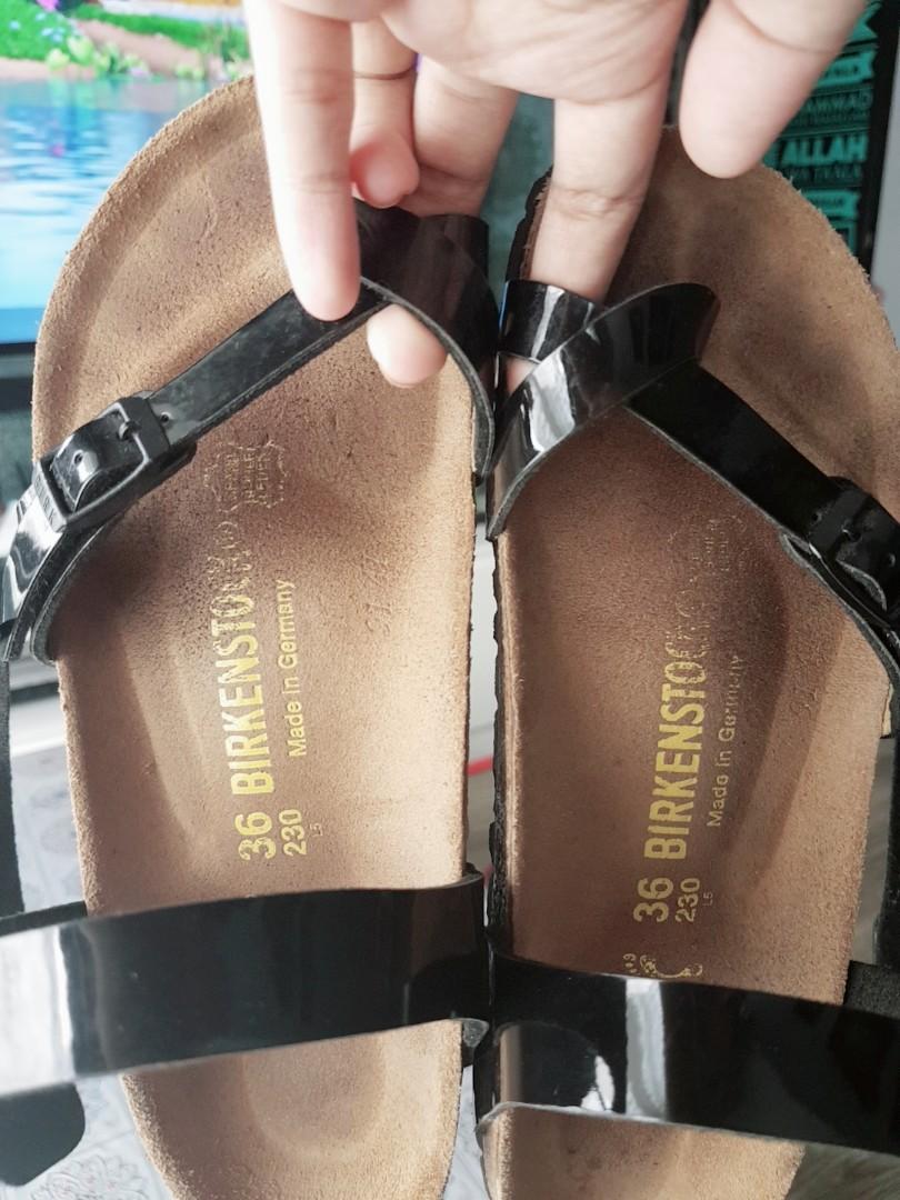 Birkenstock glossy black clearance
