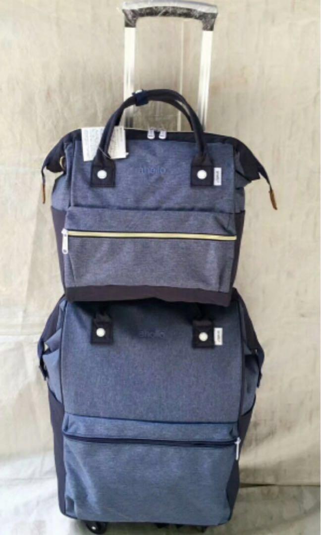 denim luggage set