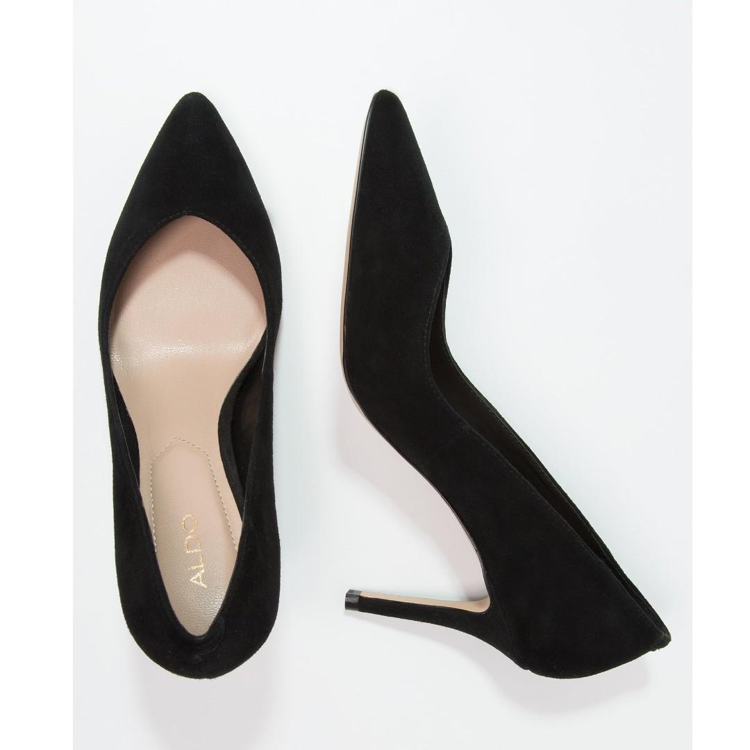 aldo black suede pumps