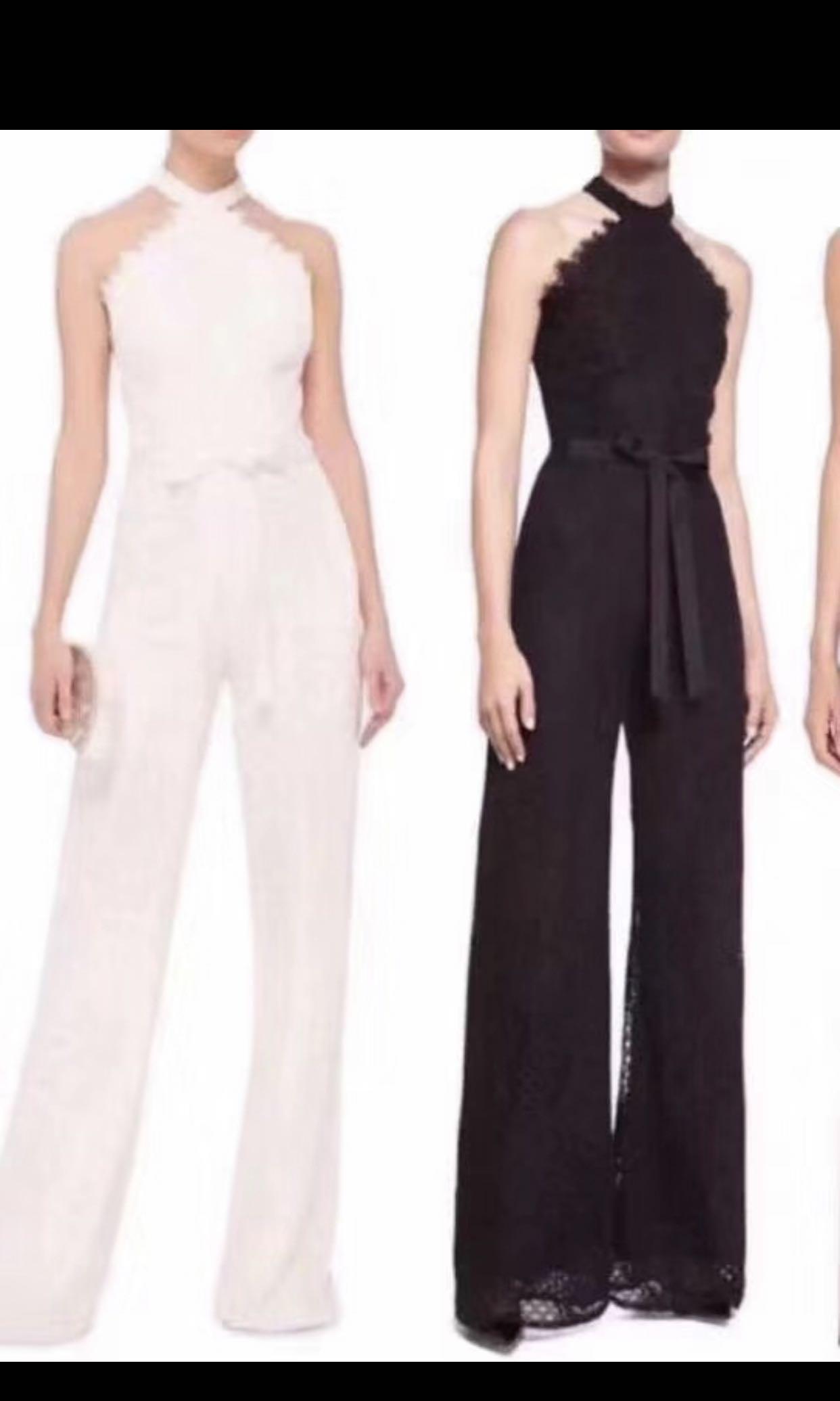 alexis white lace jumpsuit
