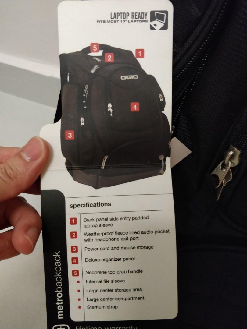 Bnwt Ogio Metro Backpack Men S Fashion Bags Wallets Backpacks
