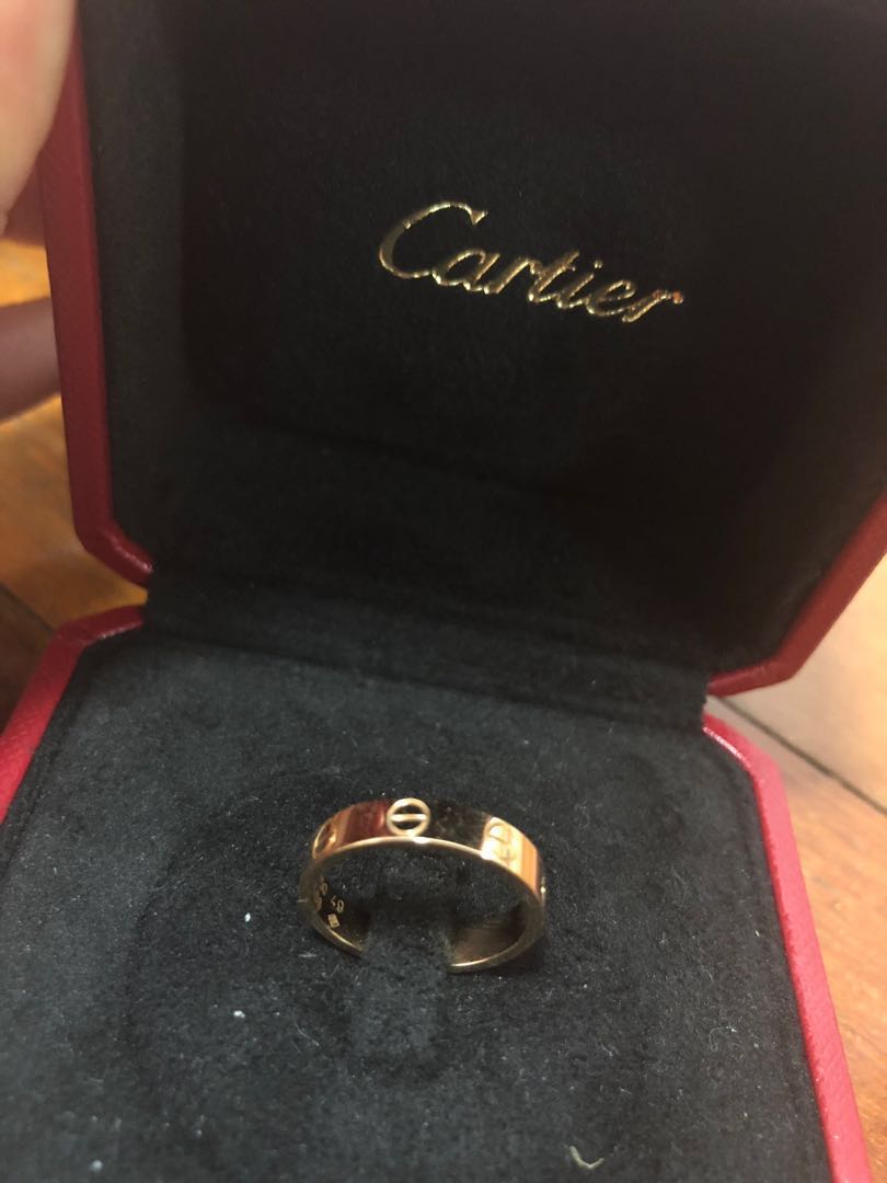 Cartier Love Ring Pink Gold Luxury Accessories Others On Carousell
