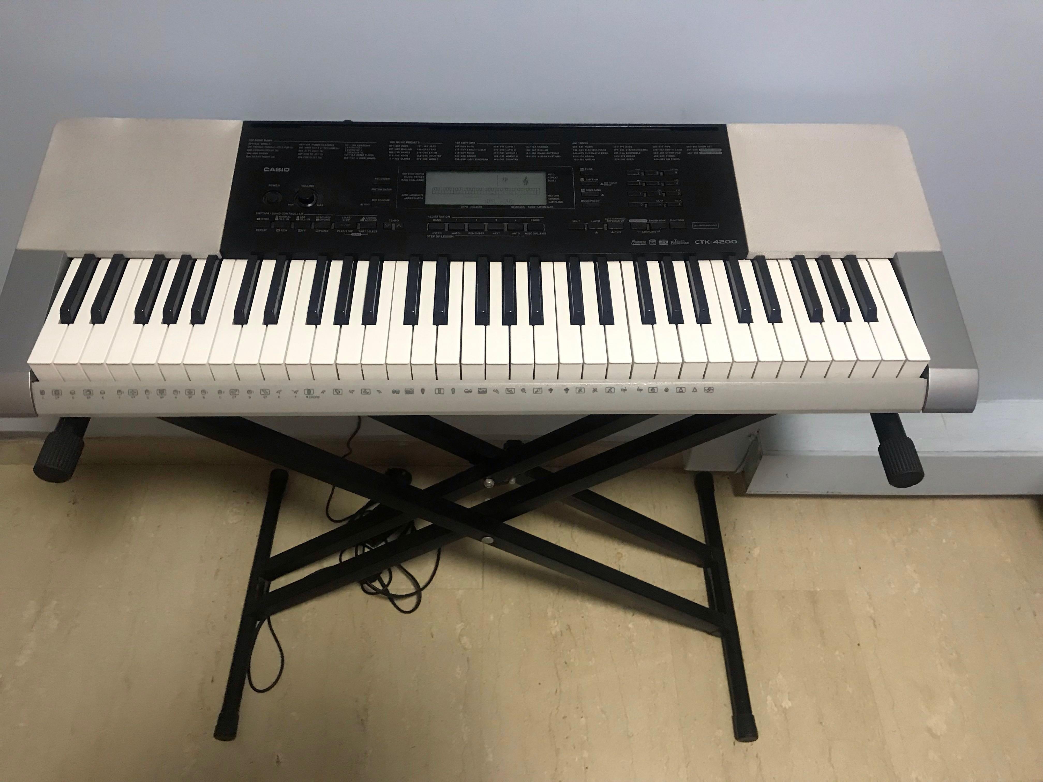 Casio CTK 4200 in excellent condition with adjustable stand Hobbies Toys Music Media Musical Instruments on Carousell