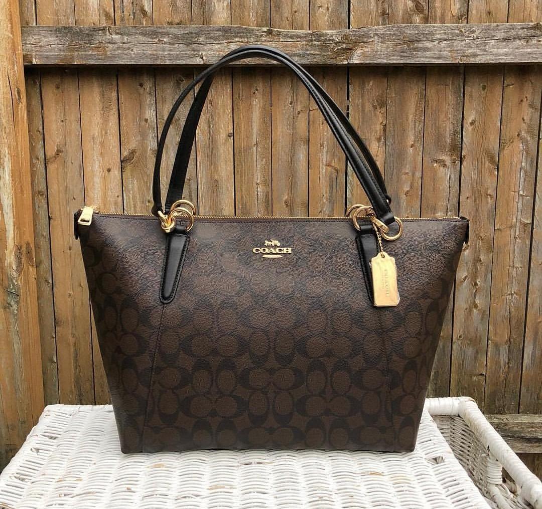 Coach Signature Ava Tote brown Luxury Bags Wallets on Carousell