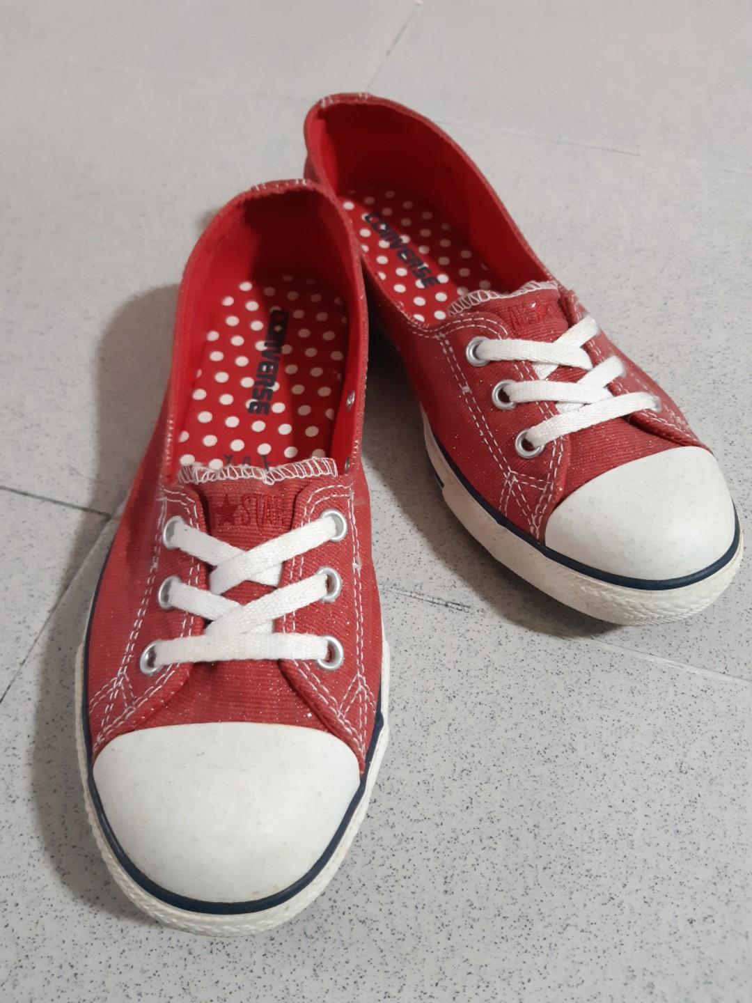 converse red glitter shoes