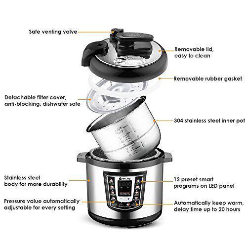 Slow cooker with stainless steel inner pot 2025