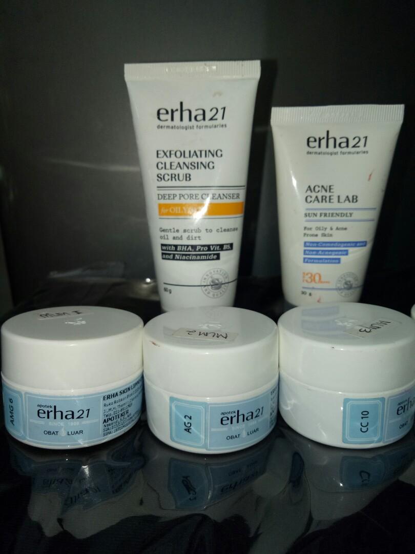 Erha Paket Acne Kesehatan Kecantikan Kulit Sabun Tubuh Di Carousell