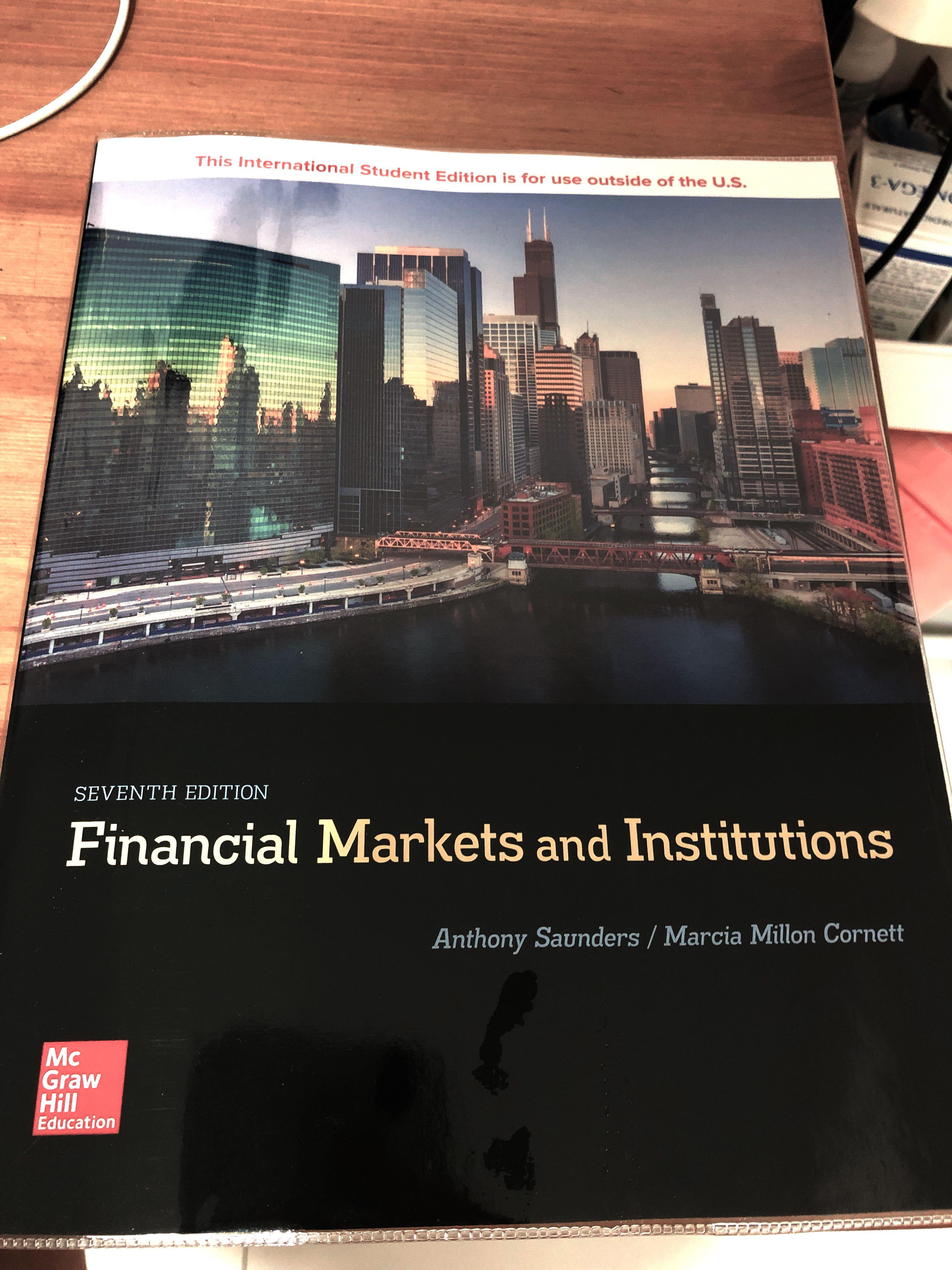 Financial Markets and Institutions (7th edition) by Anthony Saunders ...