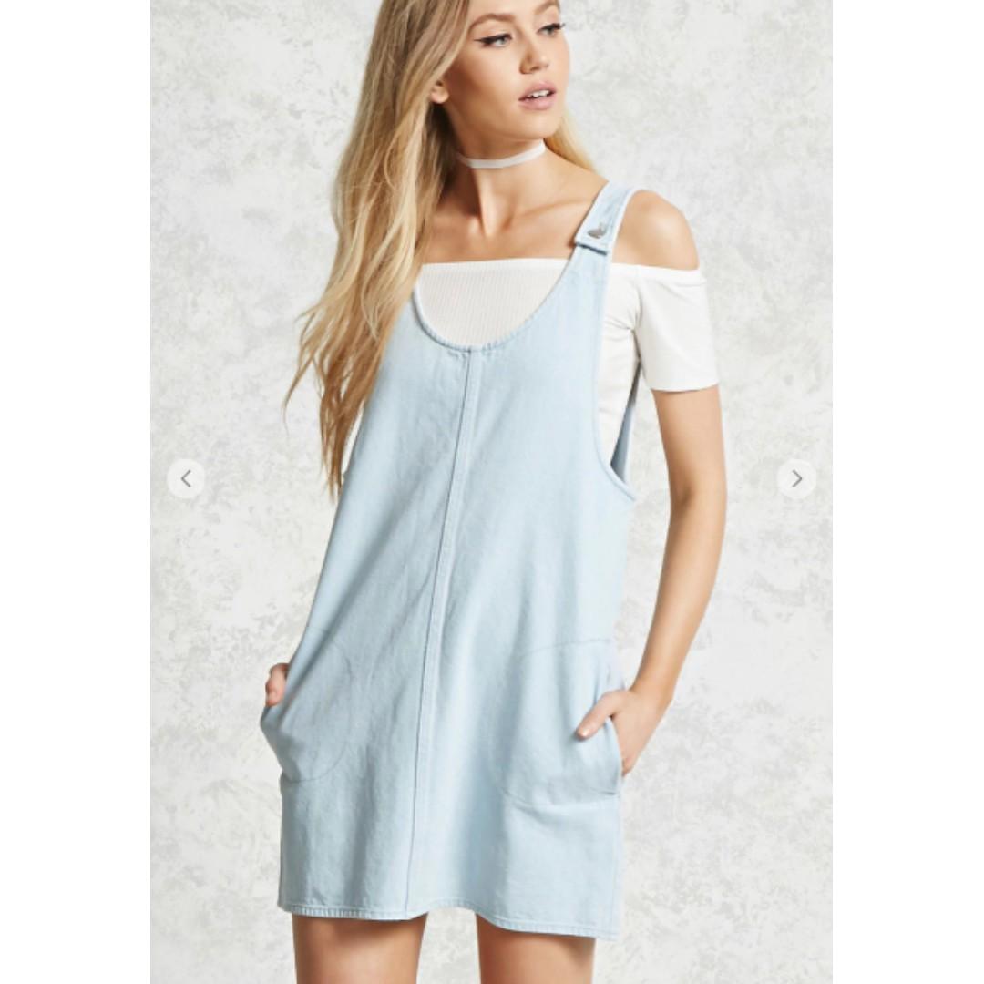 Forever 21 dungaree dress discount