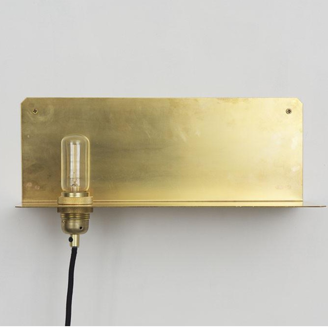 Frama Cph Brass Wall Shelf With Lamp Replica Furniture Home Decor Lighting Supplies On Carousell