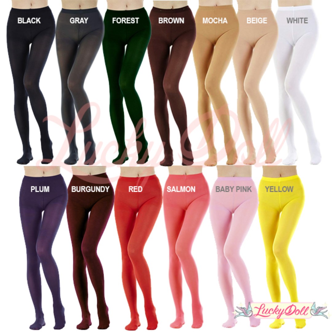 Full Opaque Fashion Kawaii 80 Denier Japan Pantyhose Thick Tights ...