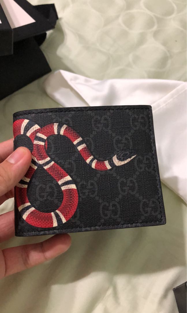 gucci snake wallet black