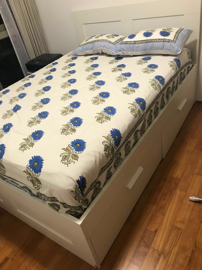 Ikea Bed Frame And Side Table Furniture Beds Mattresses On Carou Share This Listing