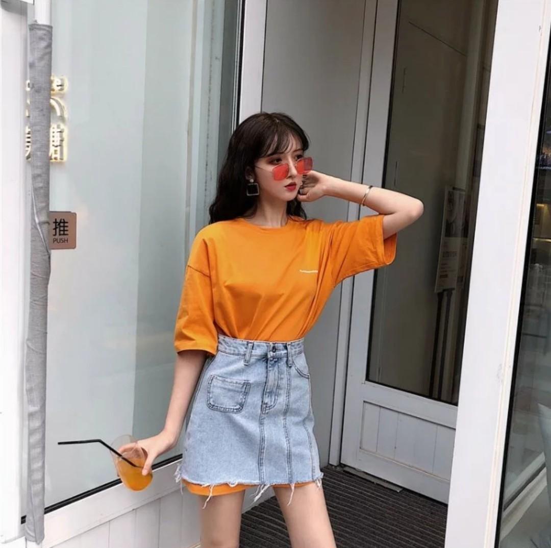 Orange shirt clearance outfit women's