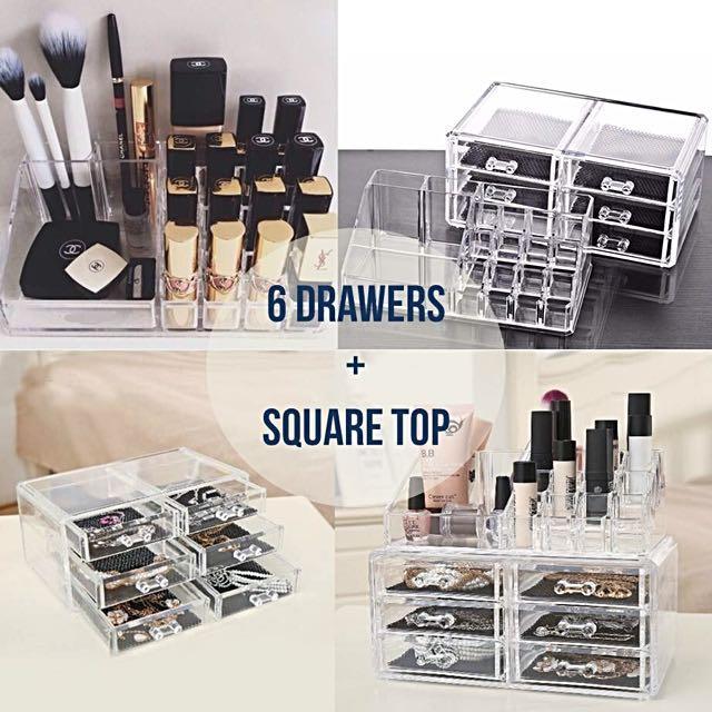 Drawers Makeup Case Storage Holder Box - Acrylic Drawers Makeup Drawers Makeup Case Storage Holder Box - Acrylic Drawers Makeup