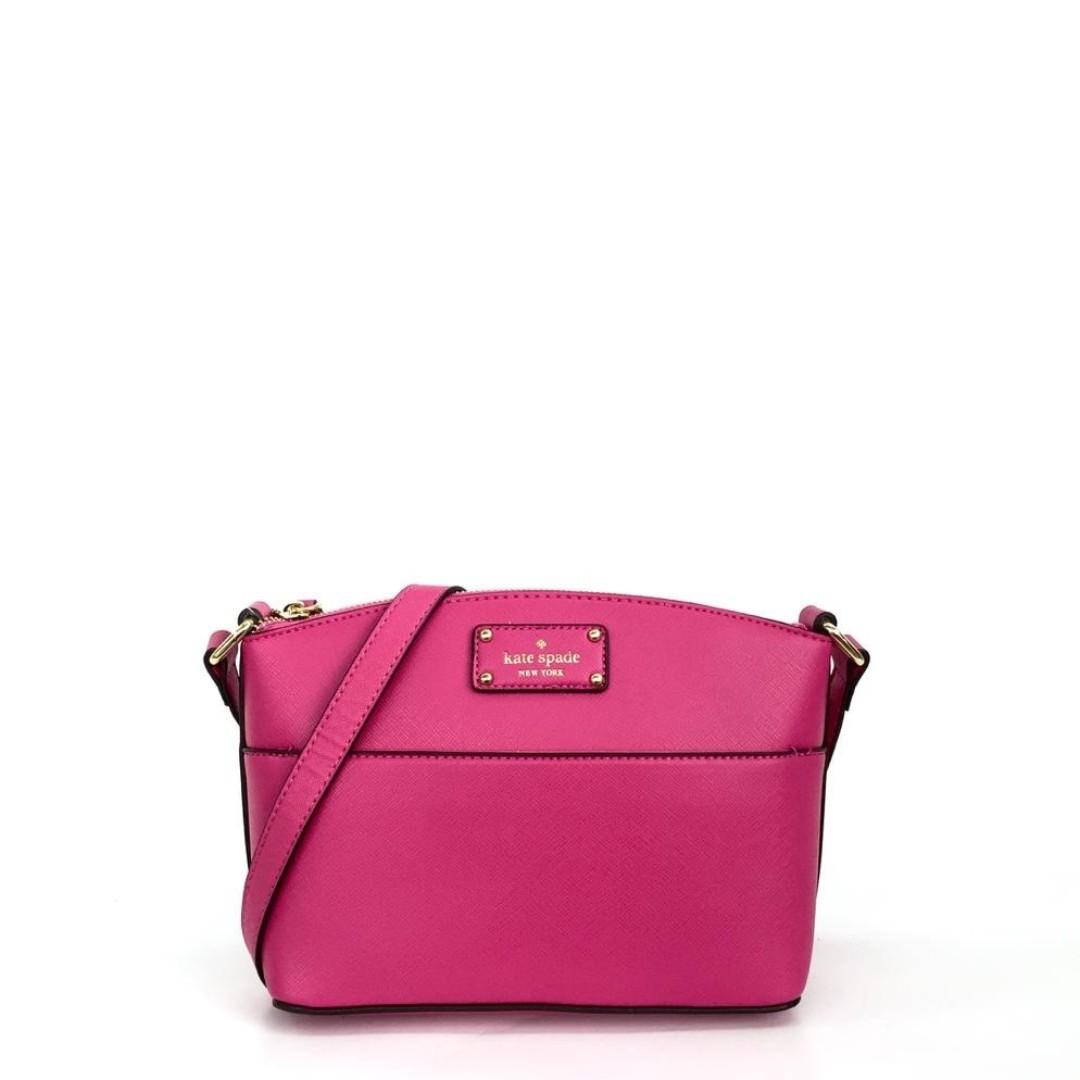 Kate Spade Ori Millie Grove Crossbody Tas Sling Bag Pink Fuschia Fesyen Wanita Tas Dompet Di Carousell
