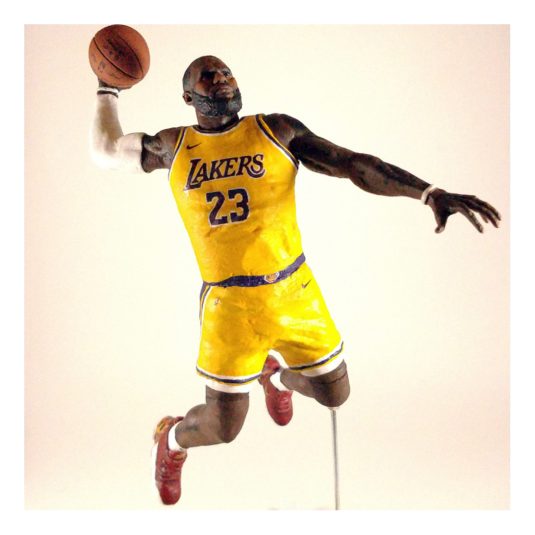 lebron james figurine lakers