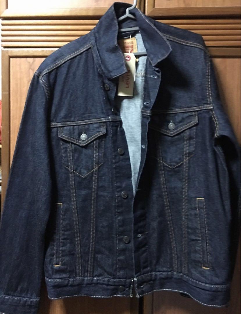 levi's dark denim jacket