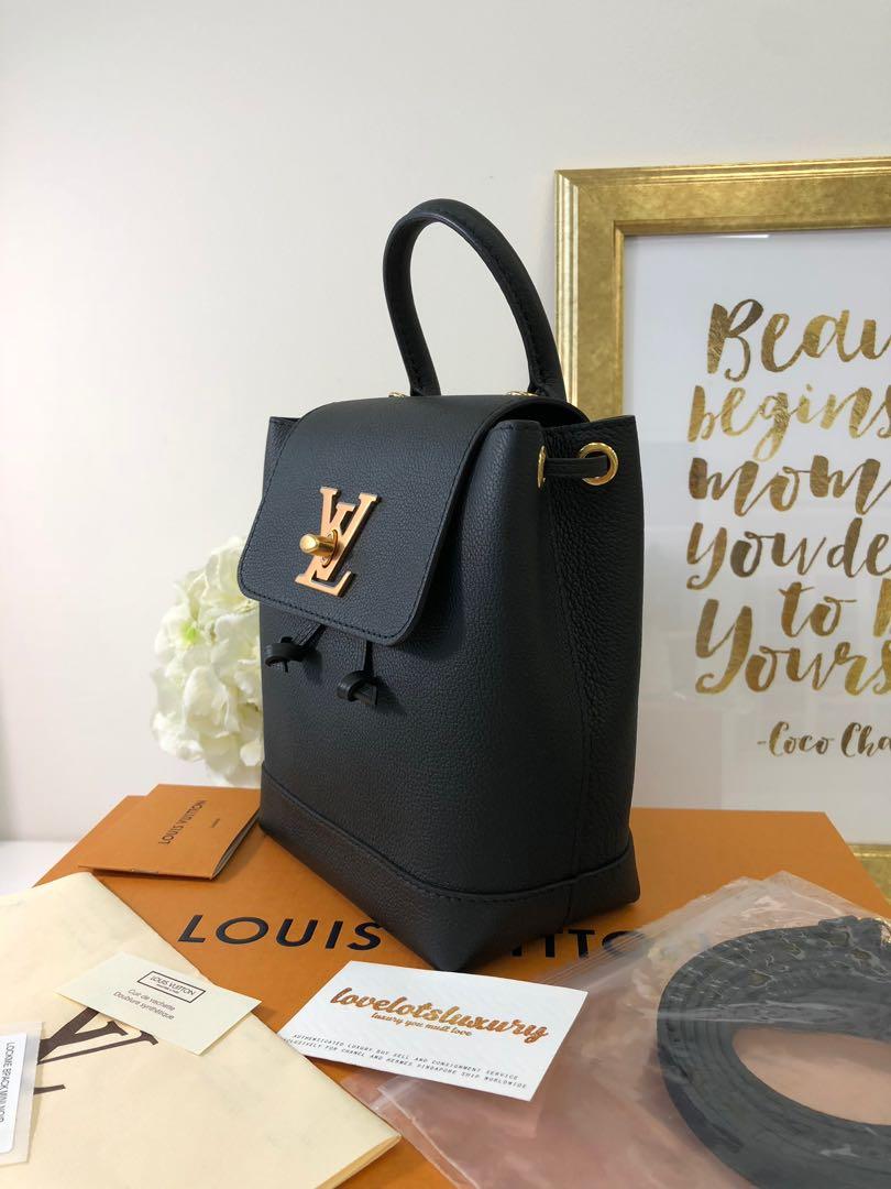 Louis Vuitton Lockme Mini Backpack Noir Black Full Grainy Calf Leather,  Luxury, Bags & Wallets on Carousell