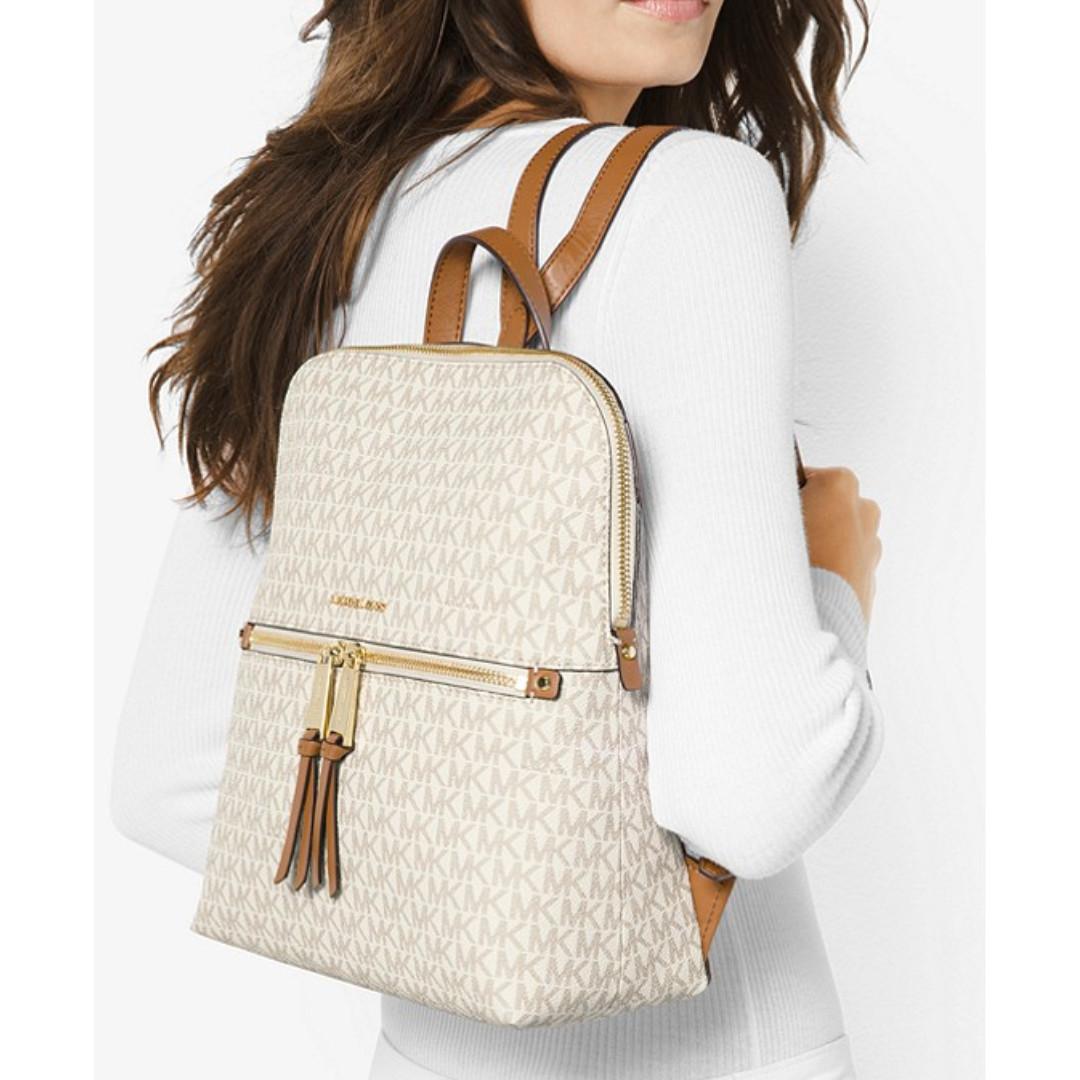 mk rhea medium slim backpack