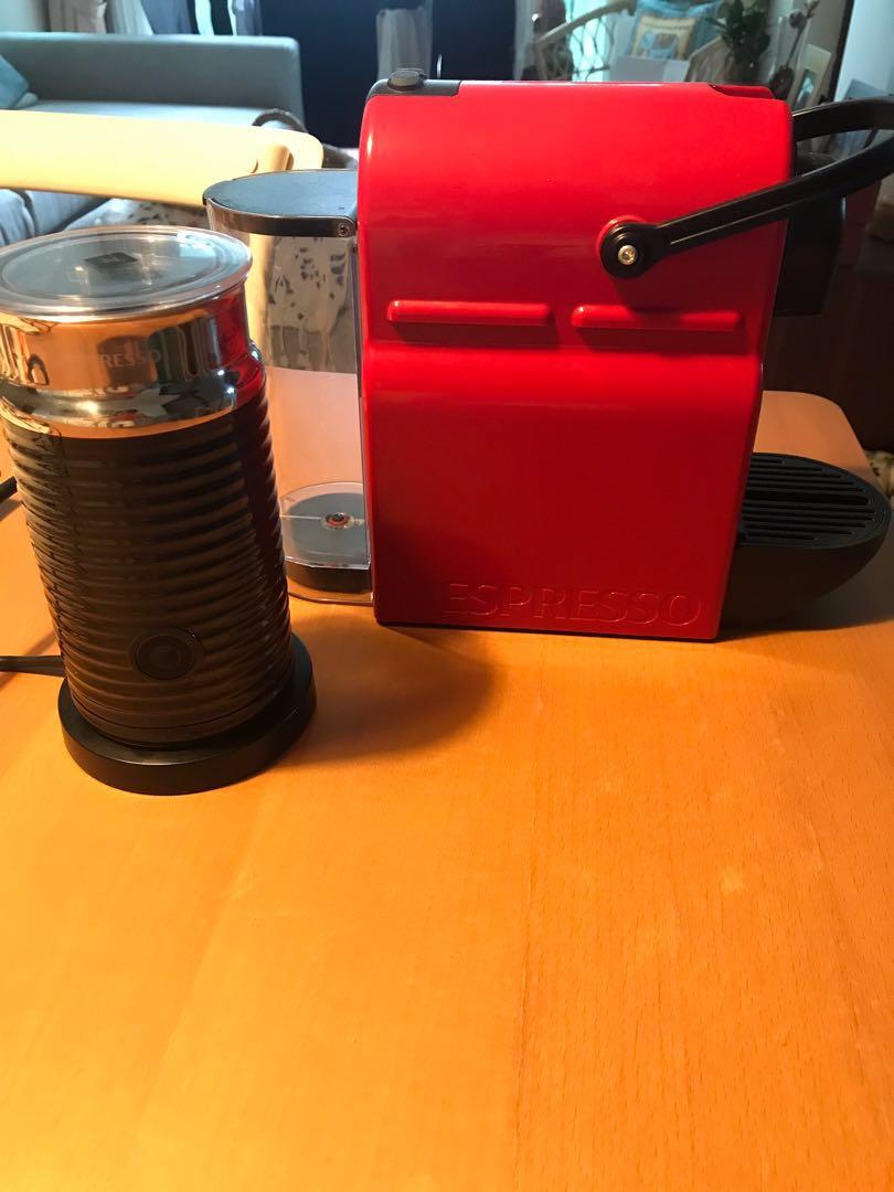 Nespresso + milk frother, TV & Home Appliances, Kitchen Appliances