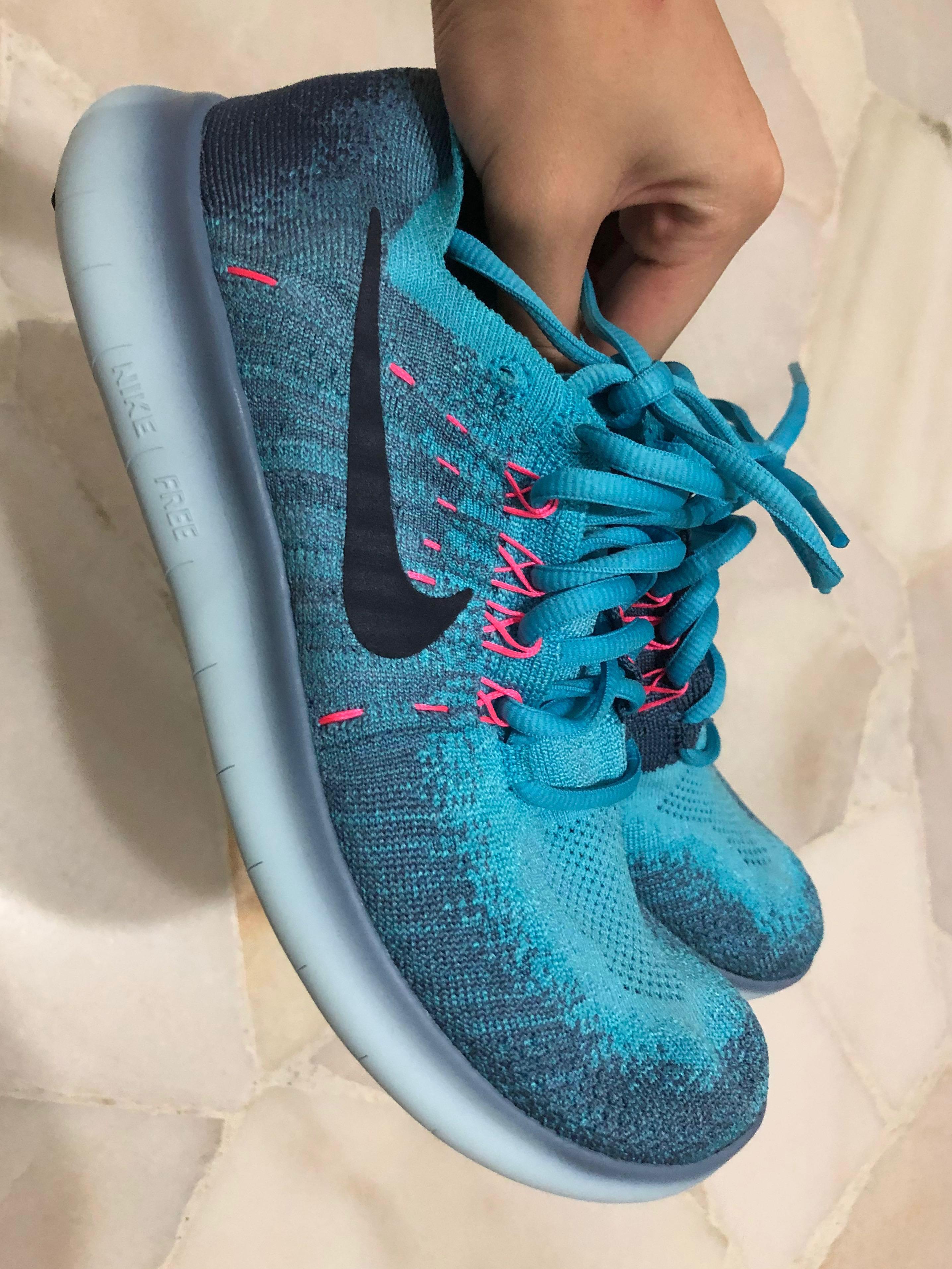 Nike Free Rn Flyknit 2017 In Blue Women S Fashion Shoes On Carousell