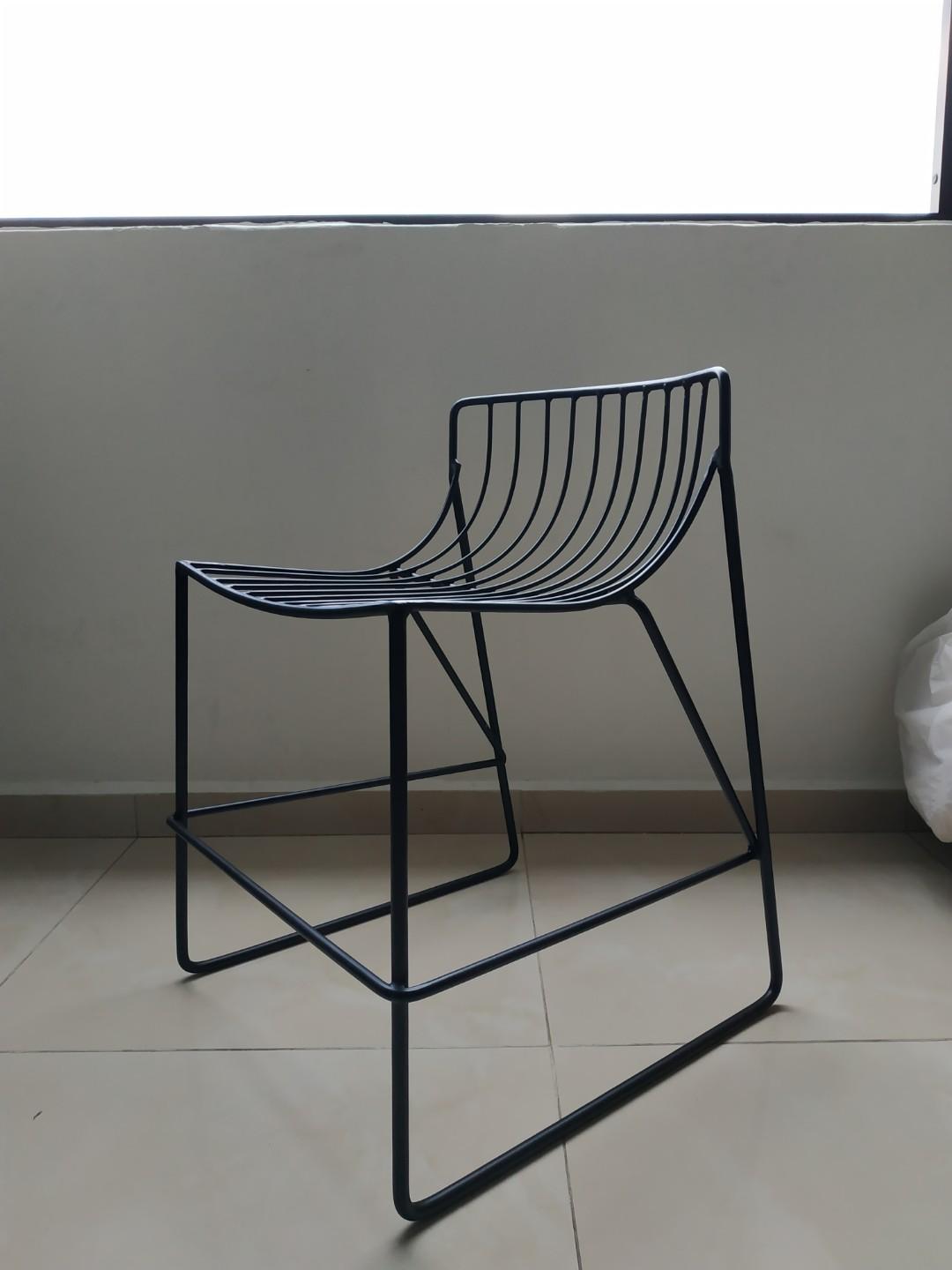 Nordic Style Wire Dining Chair Black Furniture Tables Chairs On Carousell
