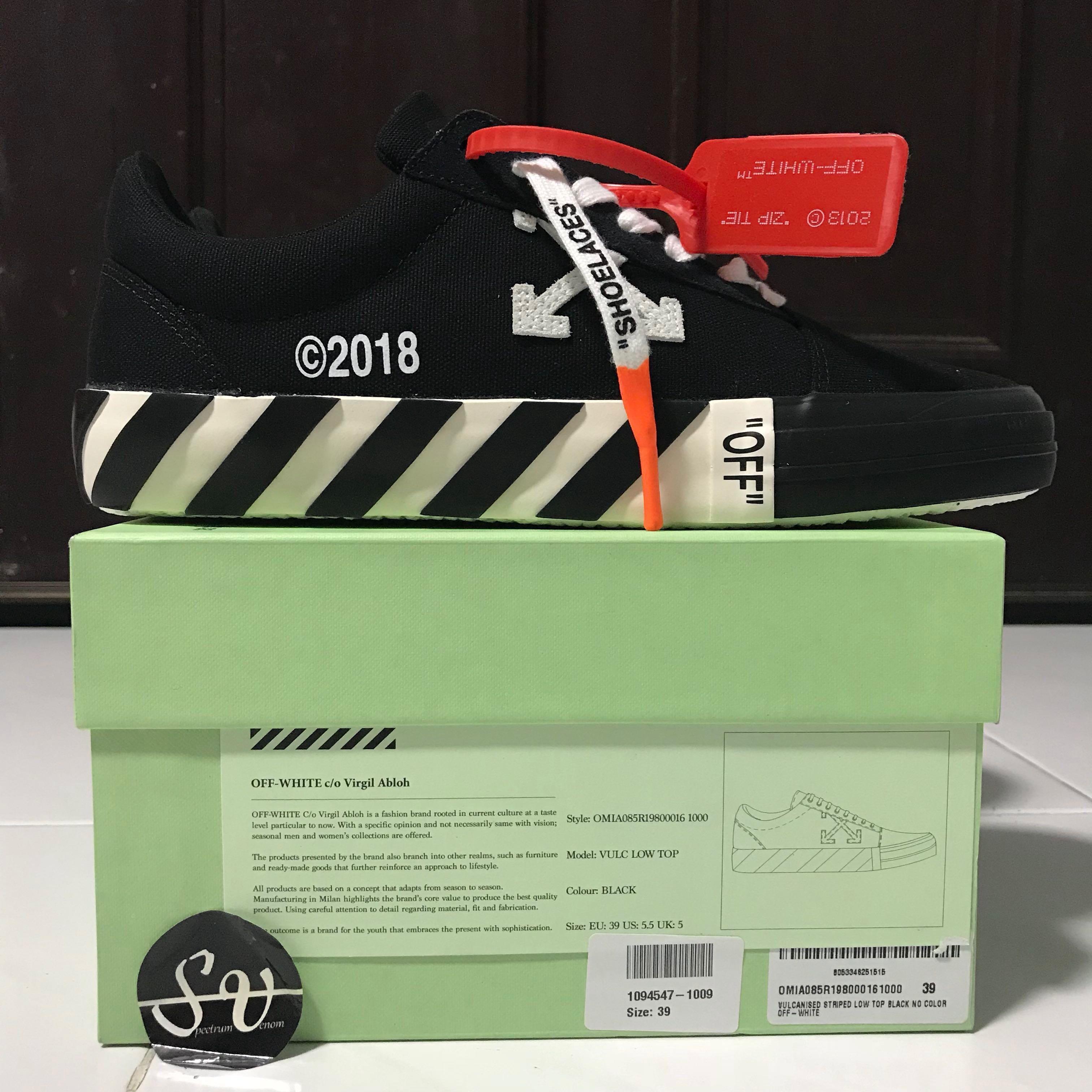 off white vulc low sizing