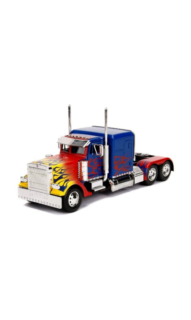Po Jada Optimus Prime Truck With Robot On Chassis From Transformers Movie Hollywood Rides Series Diecast Model Toys Games Bricks Figurines On Carousell
