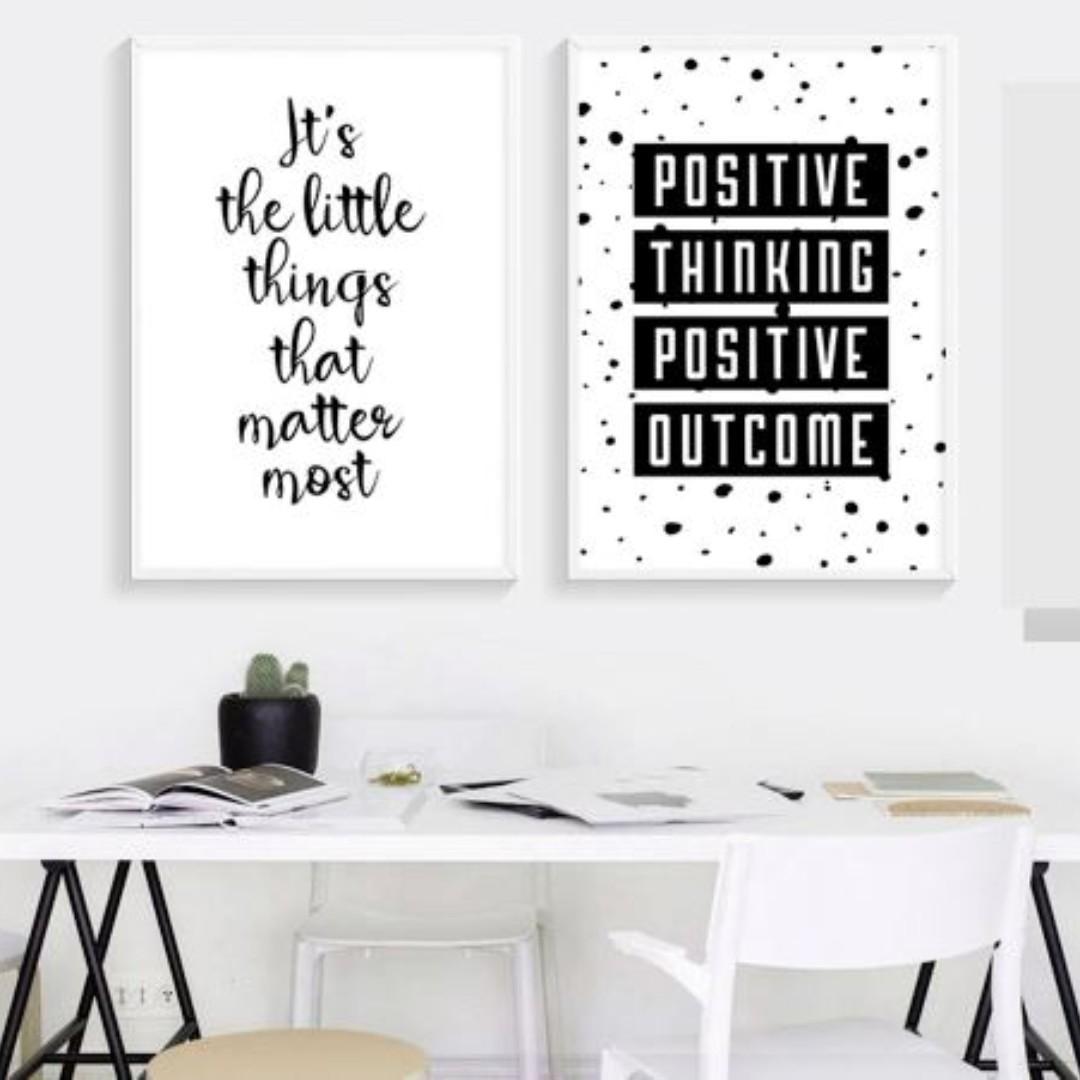 Po Nordic Motivational Quotes Canvas Wall Art Furniture Home