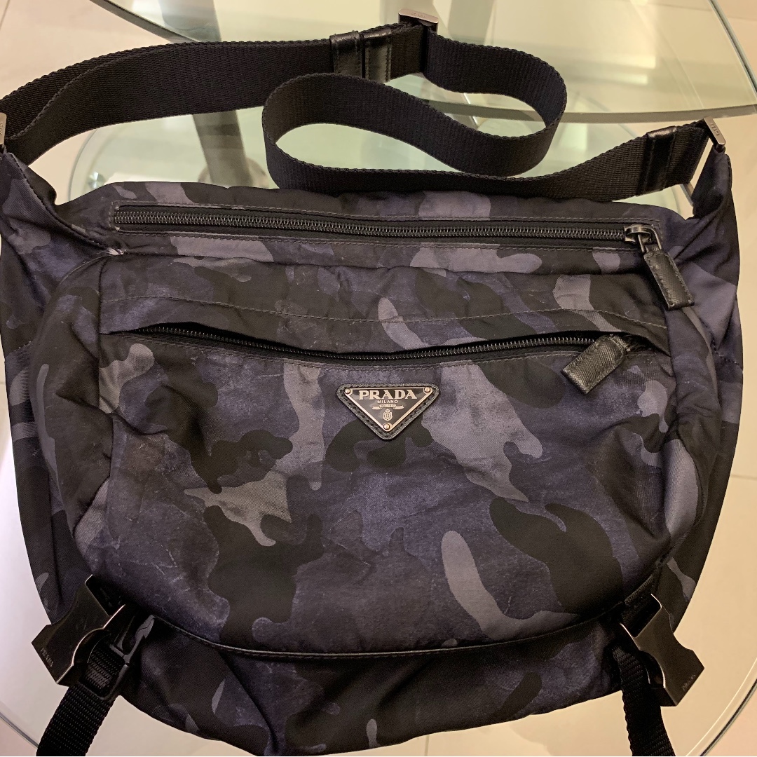 prada camo bag