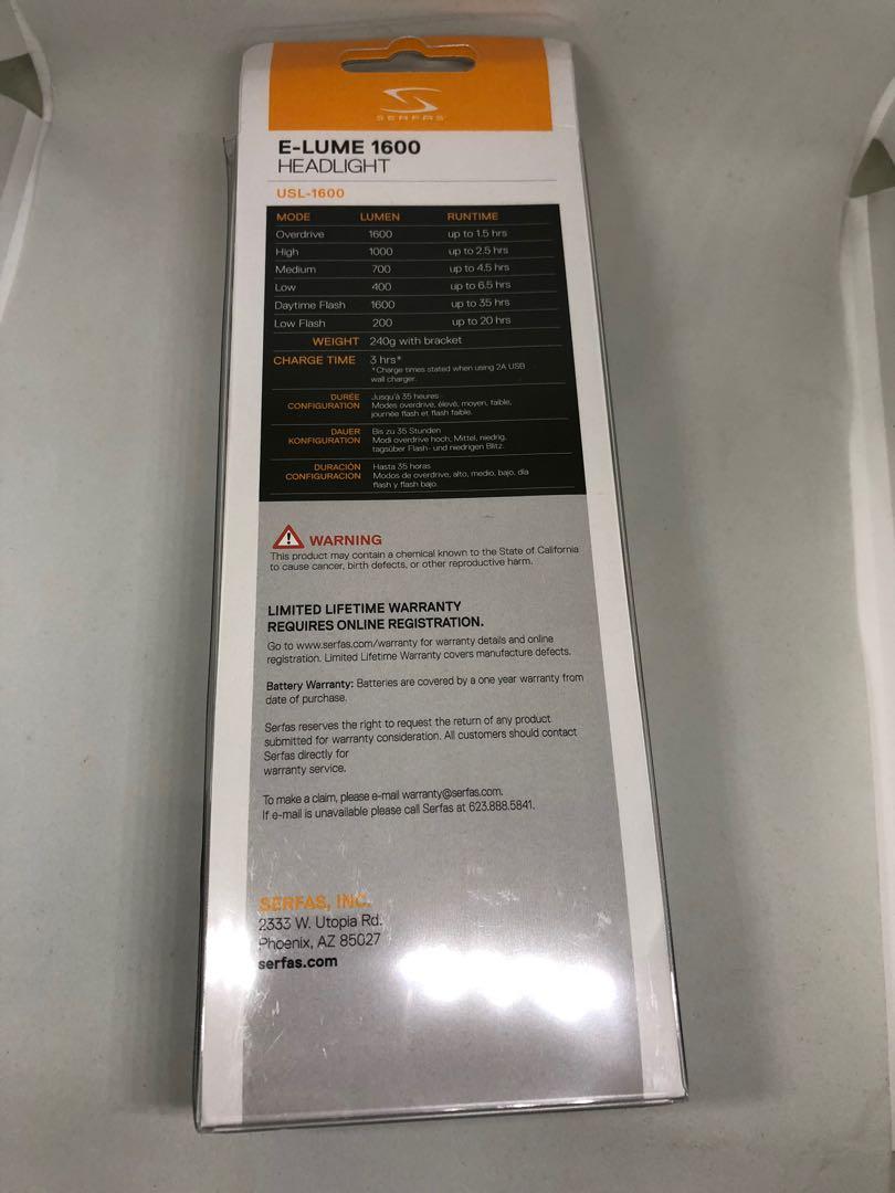 serfas warranty