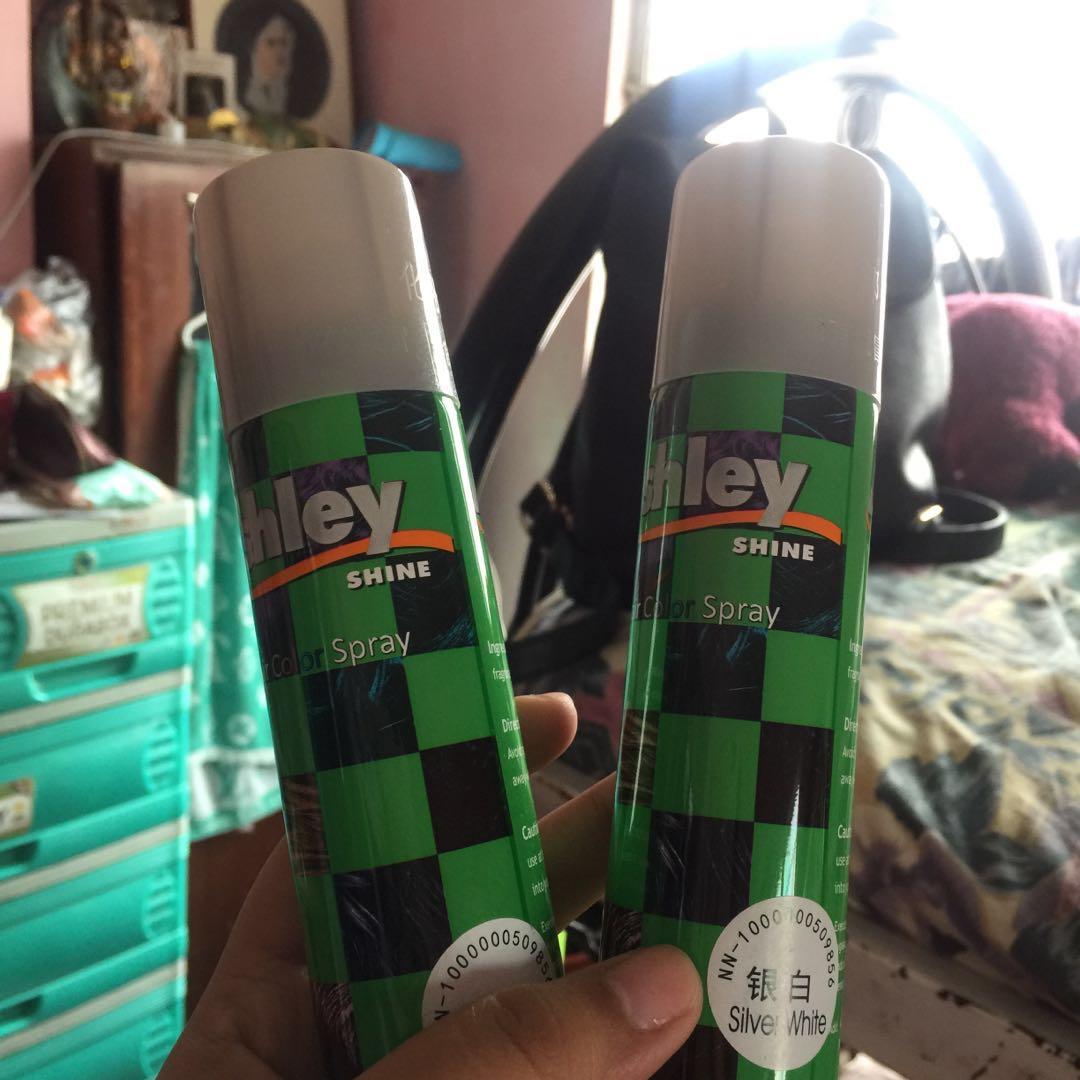 Silver White Ashley Hair Spray Temporary Color On Carousell