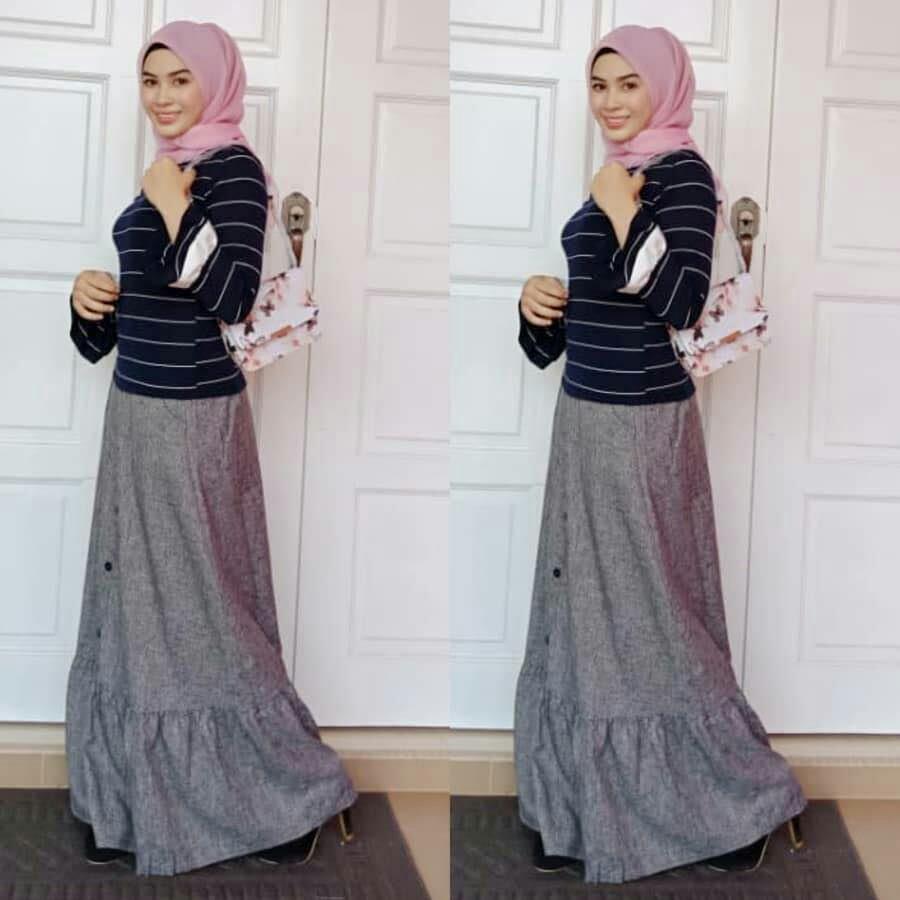 Skirt neelofa viral, Women's Fashion, Muslimah Fashion, Bottoms on ...