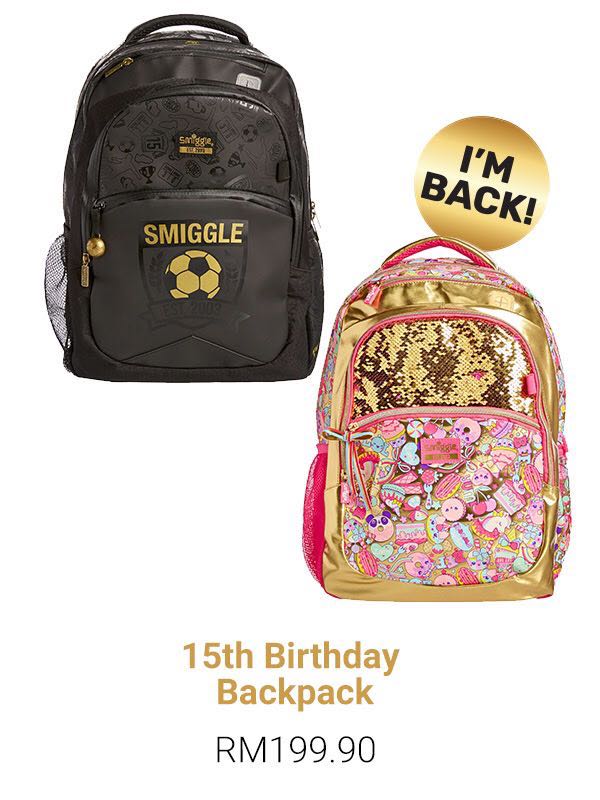 Smiggle 15th birthday backpack 2025