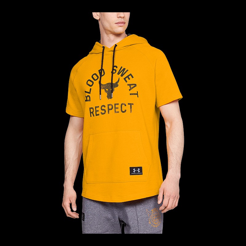 blood sweat respect yellow hoodie