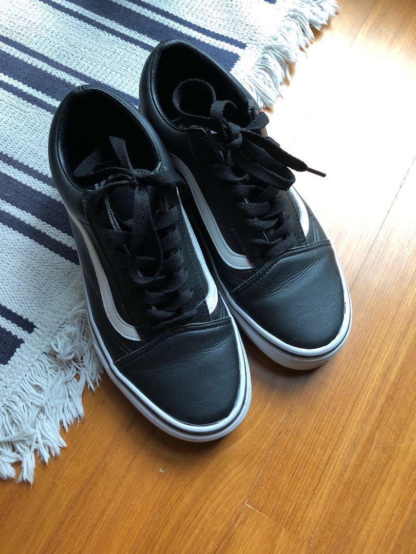 leather vans size 5