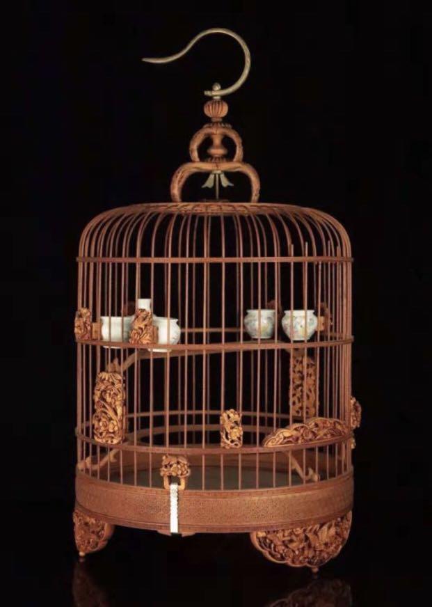 Vintage Bamboo Bird Cage 老竹雕鳥籠 Vintage Collectibles Vintage Collectibles On Carousell