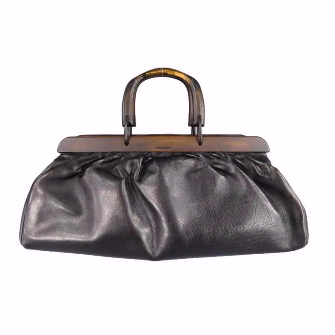 Gucci bag with wood handle deals