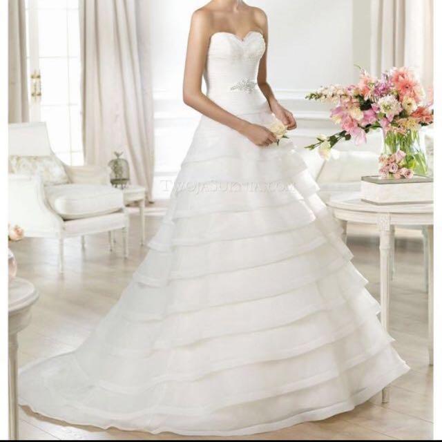 W1 white online one wedding dress